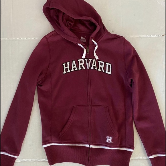 Nike Tops - Nike Women Size Small 4/6 Fleece Full-Zip College “Harvard” Hoodie